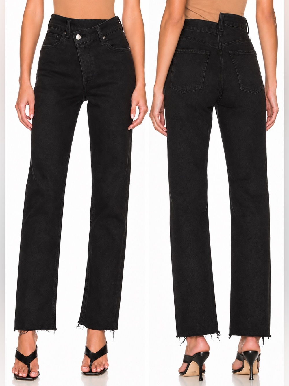 AGOLDE Criss Cross Black Straight Leg Jeans Feverish sz 27 edgy Indie sleaze